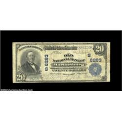 Martinsburg, WV - $20 1902 Plain Back Fr. 650 The Old NB Ch. # 6283While there were four issuing ban