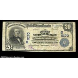 Middlebourne, WV - $20 1902 Plain Back Fr. 660 The First NB Ch. # 6170This scarce note comes to us f