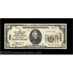 Moorefield, WV - $20 1929 Ty. 1 The South Branch Valley NB Ch. # 3029A nice middle grade note from t