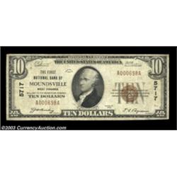 Moundsville, WV - $10 1929 Ty. 1 The First NB Ch. # 5717The first of three 1929 notes we are able to