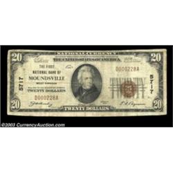 Moundsville, WV - $20 1929 Ty. 1 The First NB Ch. # 5717A second 1929 example from this seldom encou