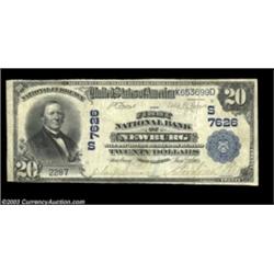 Newburg, WV - $20 1902 Plain Back Fr. 650 The First NB Ch. # (S)7626From a one bank town in Preston