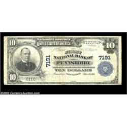 Pennsboro, WV - $10 1902 Plain Back Fr. 624 The First NB Ch. # 7191A nicely margined piece from the