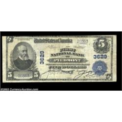 Piedmont, WV - $5 1902 Plain Back Fr. 600 The First NB Ch. # 3629This Mineral County bank was one of