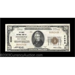 Piedmont, WV - $20 1929 Ty. 1 The Davis NB Ch. # 4088Two notes with consecutive numbers, both crackl