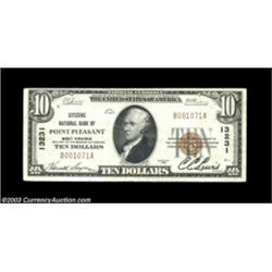 Point Pleasant, WV - $10 1929 Ty. 1 Citizens NB Ch. # 13231This Extremely Fine note still displays i