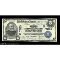 Salem, WV - $5 1902 Plain Back Fr. 598 The First NB Ch. # 7250This Harrison County institution was t