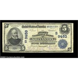 Shinnston, WV - $5 1902 Date Back Fr. 592The First NB Ch. # 9453This was the only note issuing bank