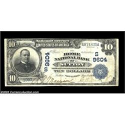 Sutton, WV - $10 1902 Date Back Fr. 619 The Home NB Ch. #(S) 9604A Braxton County note with just $2,