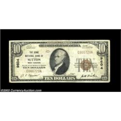 Sutton, WV - $10 1929 Ty. 1 The Home NB Ch. # 9604Although two banks issued from here, this was the