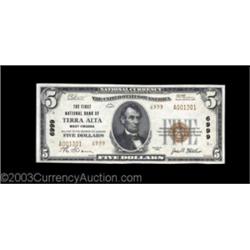 Terra Alta, WV - $5 1929 Ty. 2 First NB Ch. # 6999Like the other three notes from here offered in th