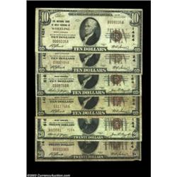 $80 Face Value in Wheeling NotesWheeling, WV $10 1929 Ty. 1 The NB of West Virginia Ch. # 1424 (3) F