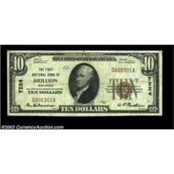 Brillion, WI - $10 1929 Ty. 1 The First NB Ch. # 7224Type ones only from here in small size, as this