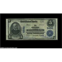 Chilton, WI - $5 1902 Plain Back Fr. 607 The Chilton NB Ch. # 5933A very scarce bank in large size,