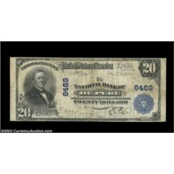 De Pere, WI - $20 1902 Plain Back Fr. 650 The NB of De Pere Ch. # 6469A bit lower grade than the not