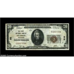 Hudson, WI - $20 1929 Ty. 1 The First NB Ch. # 95A scarce and much sought after low charter example,