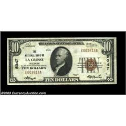 La Crosse, WI - $10, $20 1929 Ty. 1 The NB of La Crosse Ch. # 5047Two pieces, the $10 Extremely Fine