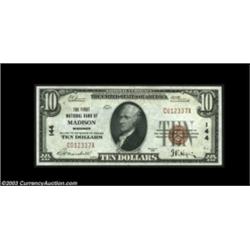 Madison, WI - $10 1929 Ty. 1 The First NB Ch. # 144Perfectly centered and crackling fresh, as nice a