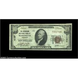 Marinette, WI - $10 1929 Ty. 1 The Stephenson NB Ch. # 4137Bright Very Fine-Extremely Fine example f