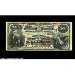 Milwaukee, WI - $10 1882 Brown Back Fr. 485 The Wisconsin NB Ch. # (M)4817An above average Brown Bac