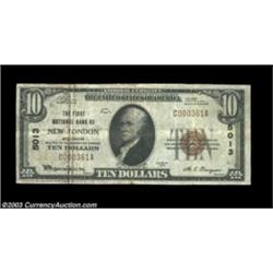 New London, WI - $10 1929 Ty. 1 The First NB Ch. # 5013The sole bank to issue in this tiny Waupaca C