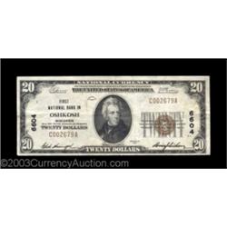 Oshkosh, WI - $10, $20 1929 Ty. 1 First NB Ch. # 6604A pair of high grade examples, the $10 About Un