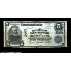 Sparta, WI - $5 1902 Plain Back Fr. 606 The Farmers NB Ch. # 11463A scarce bank which issued $5 note