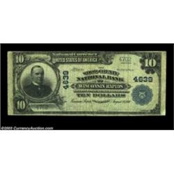 Wisconsin Rapids, WI - $10 1902 Plain Back Fr. 628 The Wood County NB Ch. # 4639While this is a very