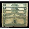 Image 2 : An Assortment of Mixed State Third Charter Blue SealsBoston, MA - $5 1902 Plain Back  Fr. 598 The We