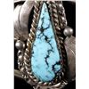 Image 2 : Navajo Signed Sterling Silver And Turquoise Cuff
