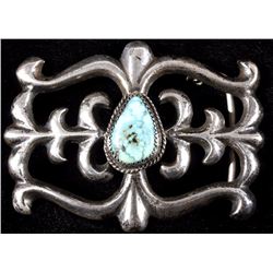 Navajo Signed Sand Cast Belt Buckle Early 1900's