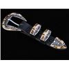 Image 11 : Zuni Sterling Mosaic Belt Buckle Set