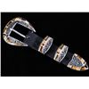 Image 1 : Zuni Sterling Mosaic Belt Buckle Set