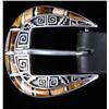 Image 2 : Zuni Sterling Mosaic Belt Buckle Set