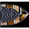 Image 8 : Zuni Sterling Mosaic Belt Buckle Set