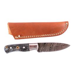 CFK Custom Damascus & Camel Bone Knife