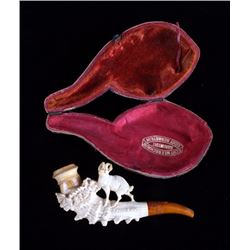 Antique Meerschaum Ram Tabacco Pipe