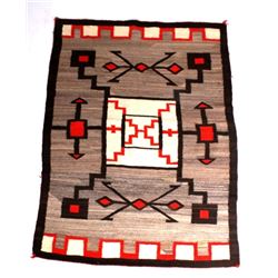 Early Old Crystal Navajo Trade Wool Rug RARE
