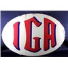 Image 1 : Vintage 1940's IGA Grocery Store Porcelain Sign