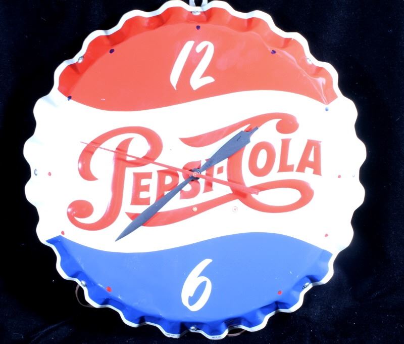 Vintage Custom Made Pepsi Cola Bottle Cap Clock