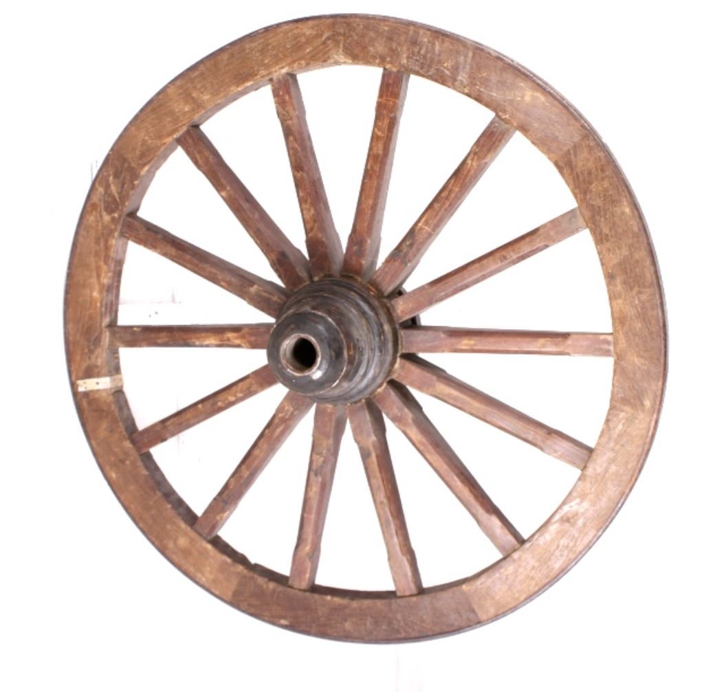 Antique Western Style Wagon Wheel