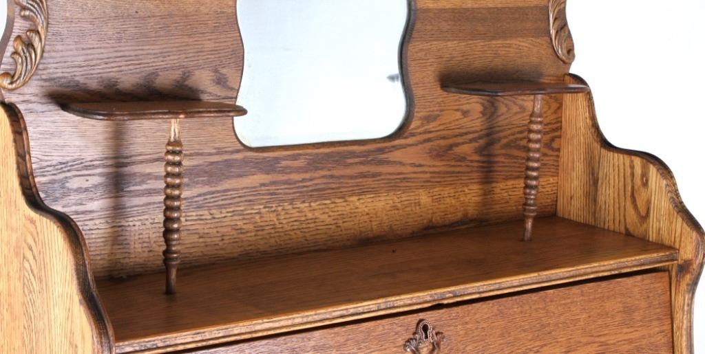 Antique Oak Larkin Soap Company Drop Leaf Desk