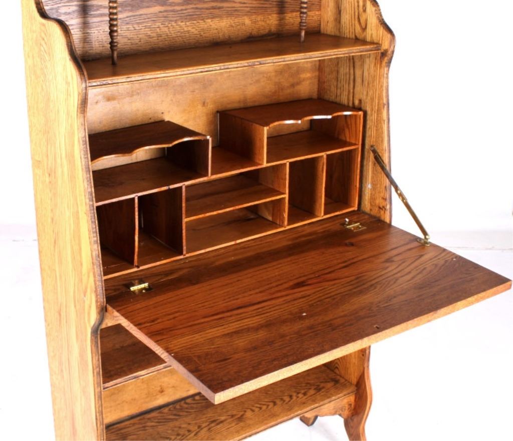 Antique Oak Larkin Soap Company Drop Leaf Desk