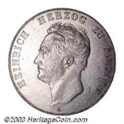 Anhalt-Cothen. Heinrich 2 Taler 1840A,