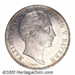 Bavaria. Maximilian II 2 Taler 1860,
