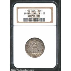 Brunswick-Luneburg-Calenberg-Hannover. George II 1/6 Taler 1740IBH,