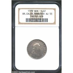 Brunswick-Luneburg-Calenberg-Hannover. George III 1/6 Taler 1773IWS,
