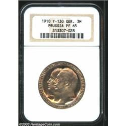 Prussia. Berlin University 3 Mark 1910A,