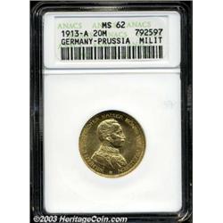 Prussia. Wilhelm II gold 20 Mark 1913A,