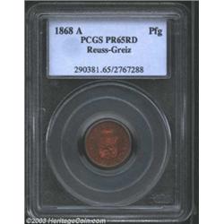 Reuss-Obergreiz. Heinrich XXII Pfennig 1868A,